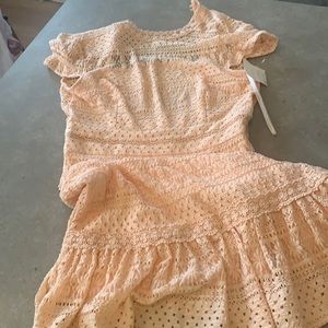 Coral textured dress. Size large